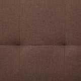Sofa Bed with Two Pillows Brown Polyester