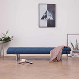 Sofa Bed with Two Pillows Blue Polyester - Side View