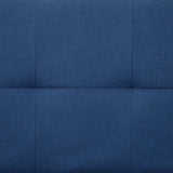 Sofa Bed with Two Pillows Blue Polyester - Extra Image