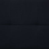 Sofa Bed with Two Pillows Black Polyester