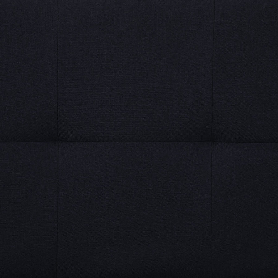 Sofa Bed with Two Pillows Black Polyester