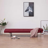 Sofa Bed with Two Pillows Wine Red Polyester - Side View