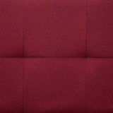 Sofa Bed with Two Pillows Wine Red Polyester
