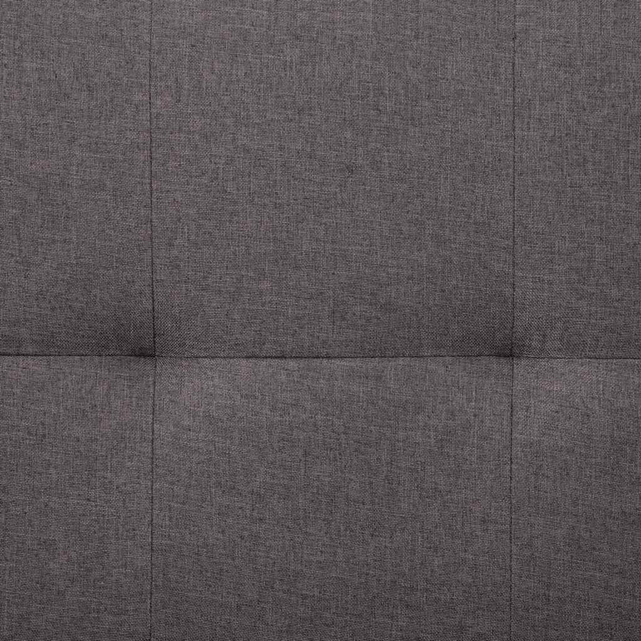 Sofa Bed with Two Pillows Taupe Polyester