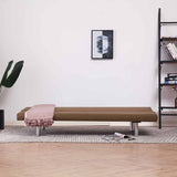 Sofa Bed Brown Polyester - Side View
