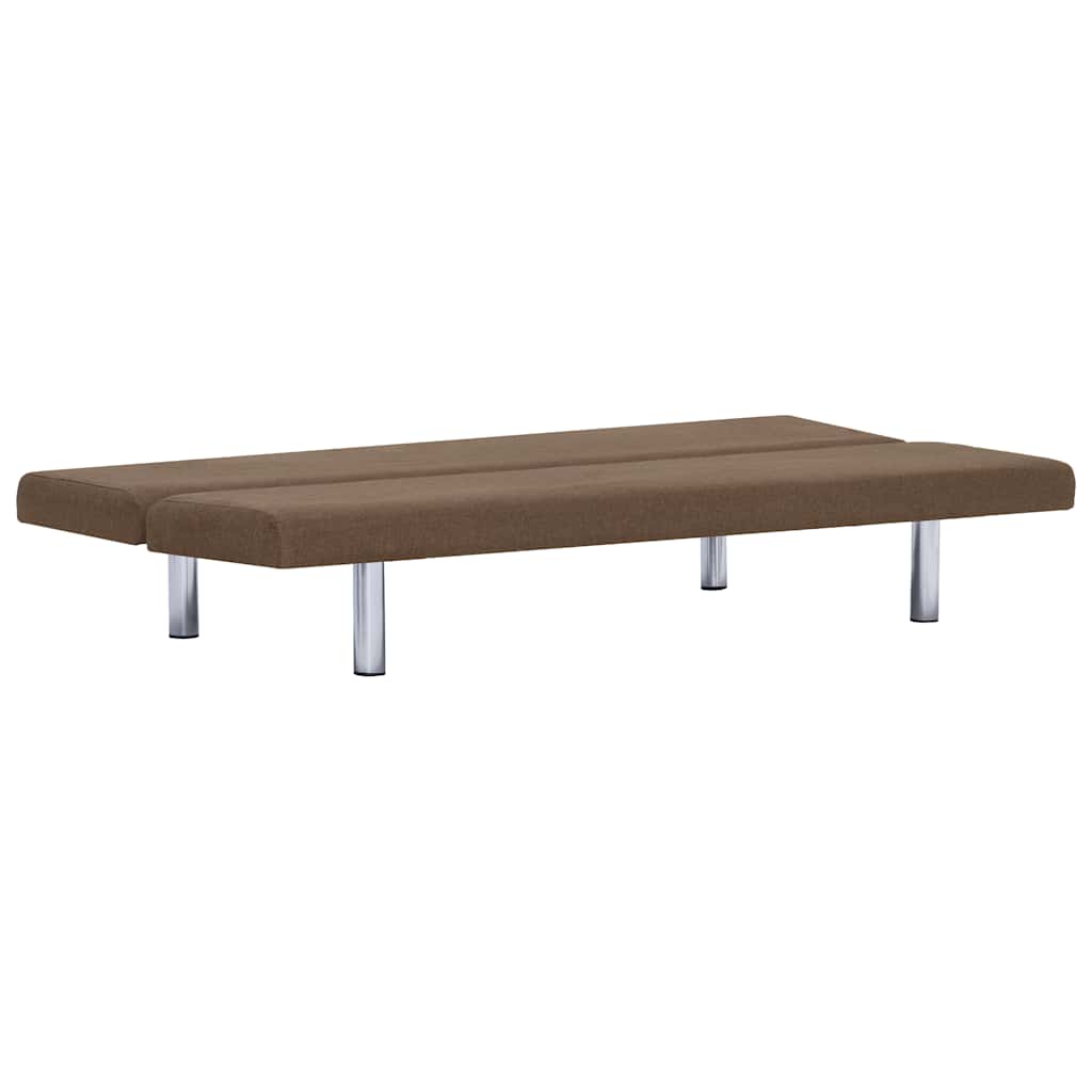 Sofa Bed Brown Polyester