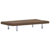 Sofa Bed Brown Polyester - Low Angle