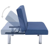 Sofa Bed Blue Polyester - Top-Down View