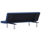 Sofa Bed Blue Polyester - Rear View