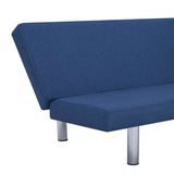 Sofa Bed Blue Polyester - Close-Up Angle