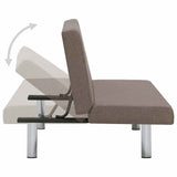 Sofa Bed Taupe Polyester - Top-Down View