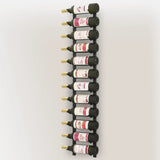 Wall Mounted Wine Rack for 12 Bottles Black Iron - Top-Down View