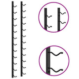Wall Mounted Wine Rack for 12 Bottles Black Iron