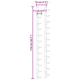 Wall Mounted Wine Racks for 12 Bottles 2 pcs Black Iron - Extra Image