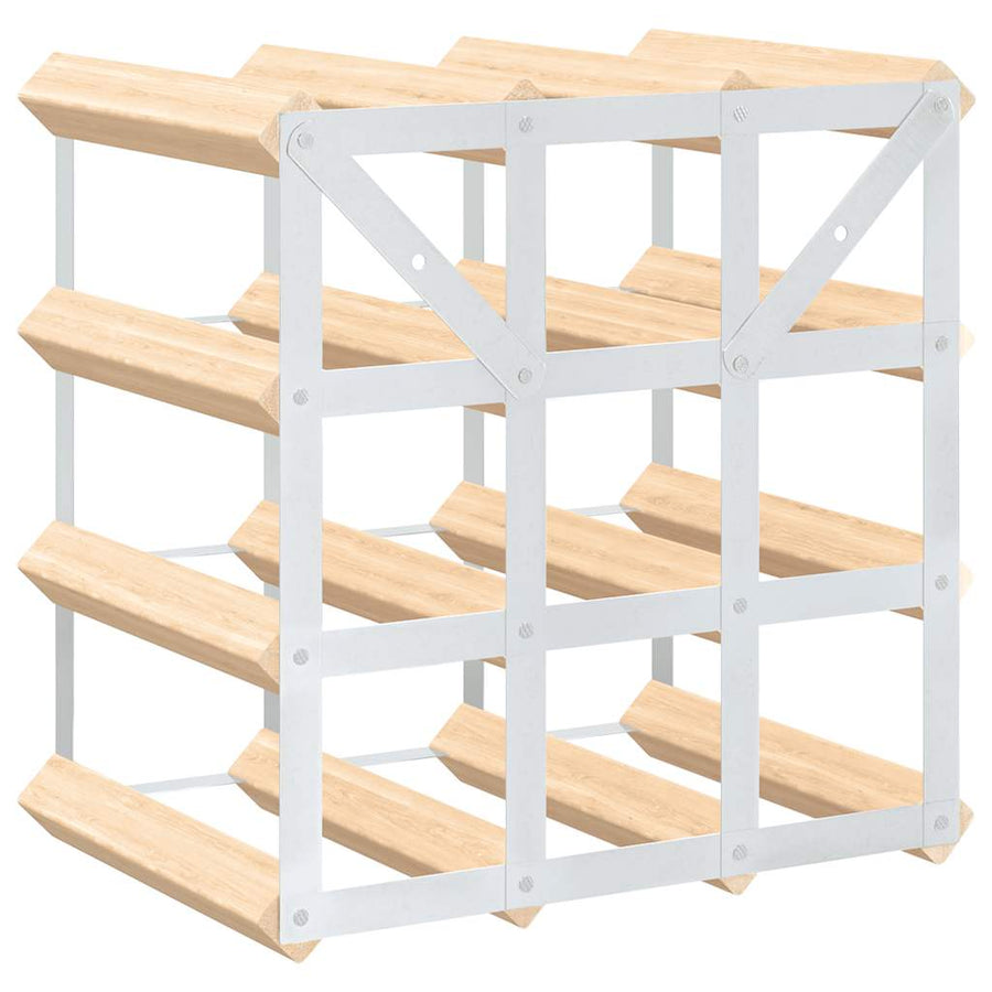Wine Rack for 12 Bottles Solid Pinewood