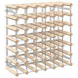 Wine Rack for 42 Bottles Solid Pinewood - Front View