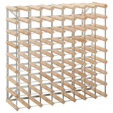 Wine Rack for 72 Bottles Solid Pinewood - Front View