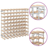 Wine Rack for 72 Bottles Solid Pinewood - Low Angle