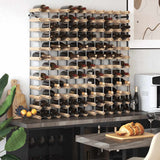 Wine Rack for 120 Bottles Solid Pinewood - Side View