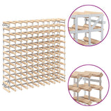 Wine Rack for 120 Bottles Solid Pinewood - Low Angle