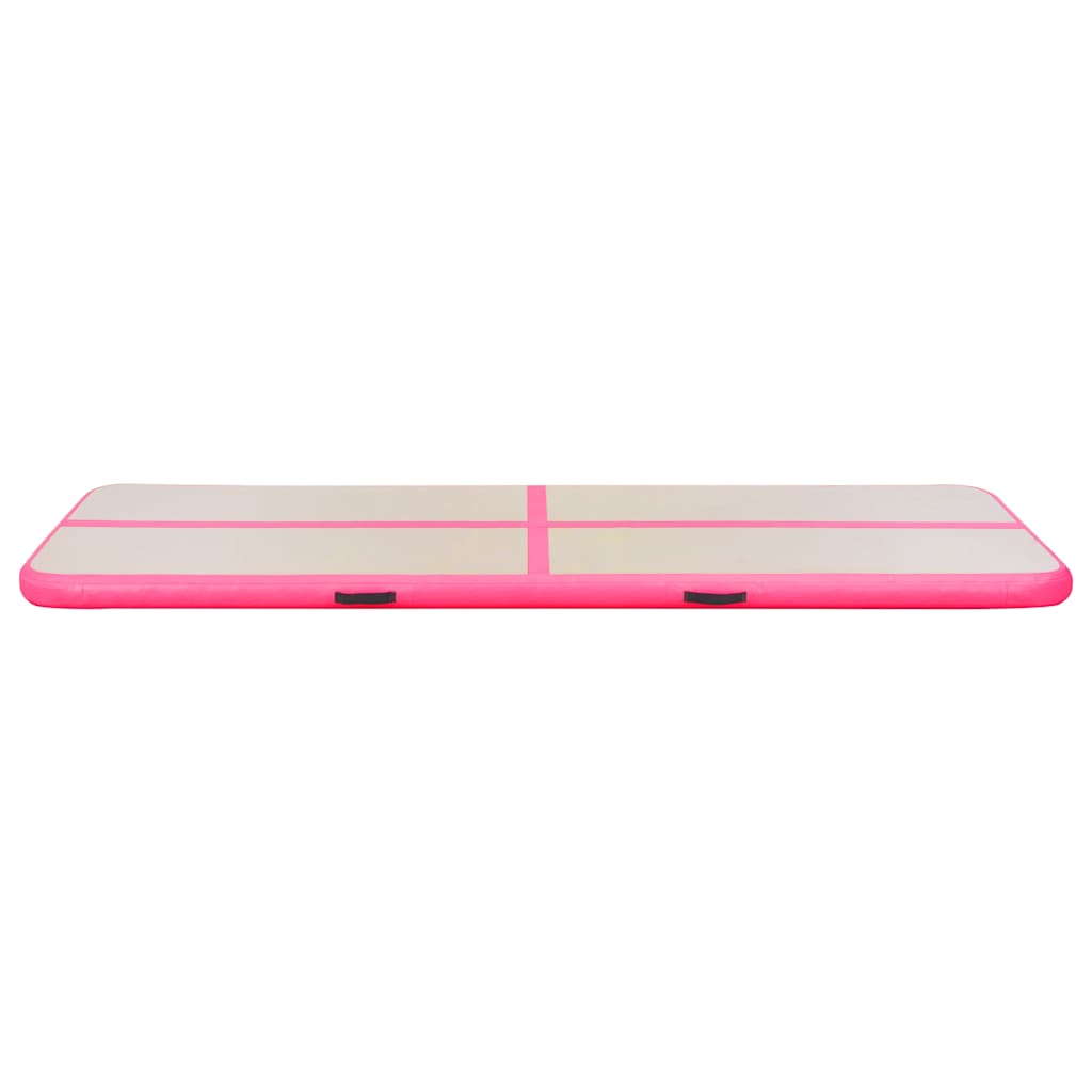 Inflatable Gymnastics Mat with Pump 300x100x10 cm PVC Pink