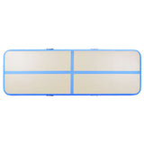 Inflatable Gymnastics Mat with Pump 300x100x10 cm PVC Blue - Close-Up Angle