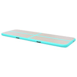 Inflatable Gymnastics Mat with Pump 300x100x10 cm PVC Green