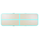 Inflatable Gymnastics Mat with Pump 300x100x10 cm PVC Green