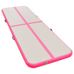 Inflatable Gymnastics Mat with Pump 400x100x10 cm PVC Pink