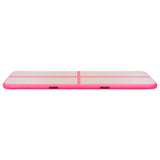 Inflatable Gymnastics Mat with Pump 400x100x10 cm PVC Pink - Rear View