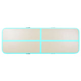 Inflatable Gymnastics Mat with Pump 400x100x10 cm PVC Green - Close-Up Angle