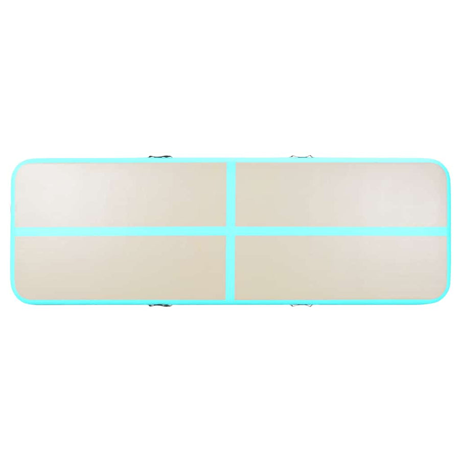 Inflatable Gymnastics Mat with Pump 400x100x10 cm PVC Green