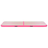 Inflatable Gymnastics Mat with Pump 500x100x10 cm PVC Pink - Rear View