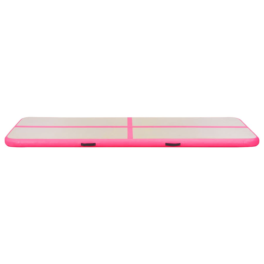 Inflatable Gymnastics Mat with Pump 500x100x10 cm PVC Pink