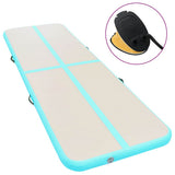 Inflatable Gymnastics Mat with Pump 500x100x10 cm PVC Green