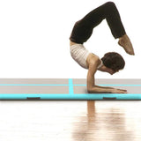 Inflatable Gymnastics Mat with Pump 500x100x10 cm PVC Green - Side View