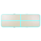 Inflatable Gymnastics Mat with Pump 500x100x10 cm PVC Green