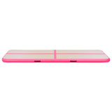 Inflatable Gymnastics Mat with Pump 600x100x10 cm PVC Pink - 45-Degree Angle