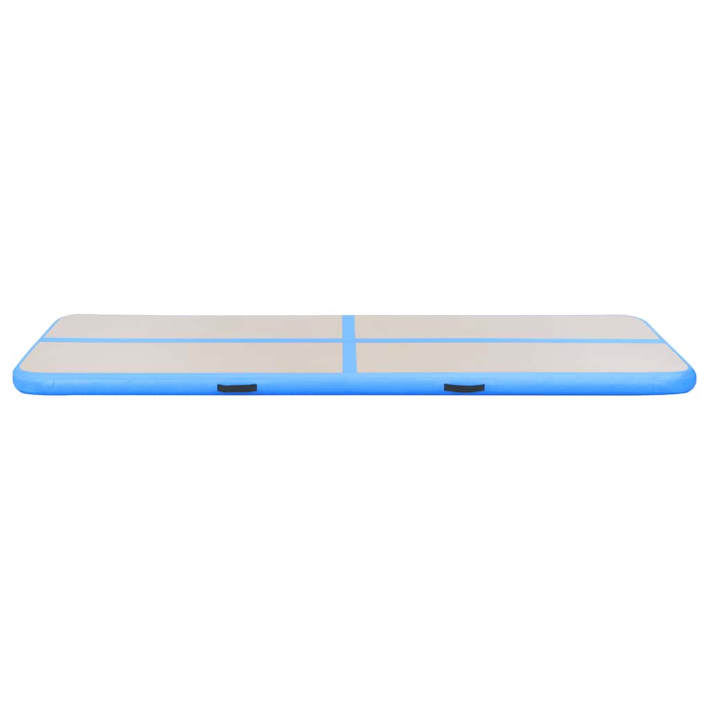 Inflatable Gymnastics Mat with Pump 600x100x10 cm PVC Blue