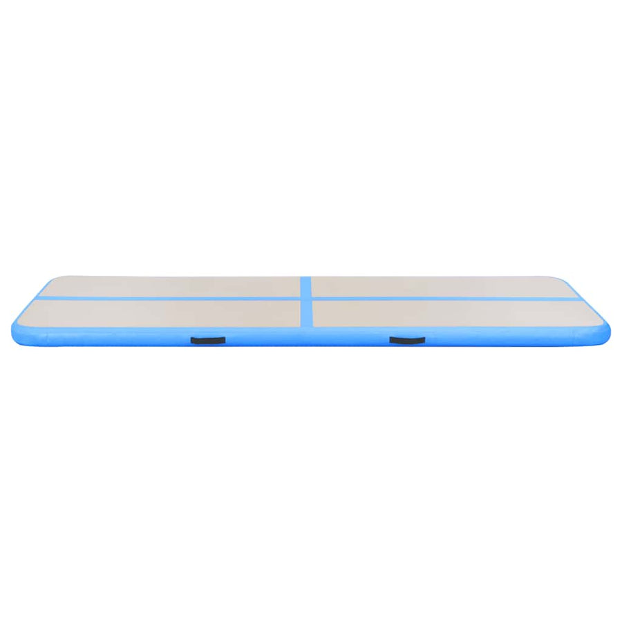 Inflatable Gymnastics Mat with Pump 600x100x10 cm PVC Blue