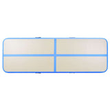 Inflatable Gymnastics Mat with Pump 600x100x10 cm PVC Blue
