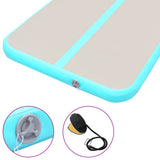 Inflatable Gymnastics Mat with Pump 600x100x10 cm PVC Green
