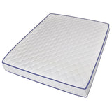 Bed with Memory Foam Mattress White Metal 153x203 cm Queen