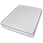 Bed with Memory Foam Mattress White Metal 153x203 cm Queen