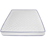 Bed with Memory Foam Mattress White Metal 153x203 cm Queen