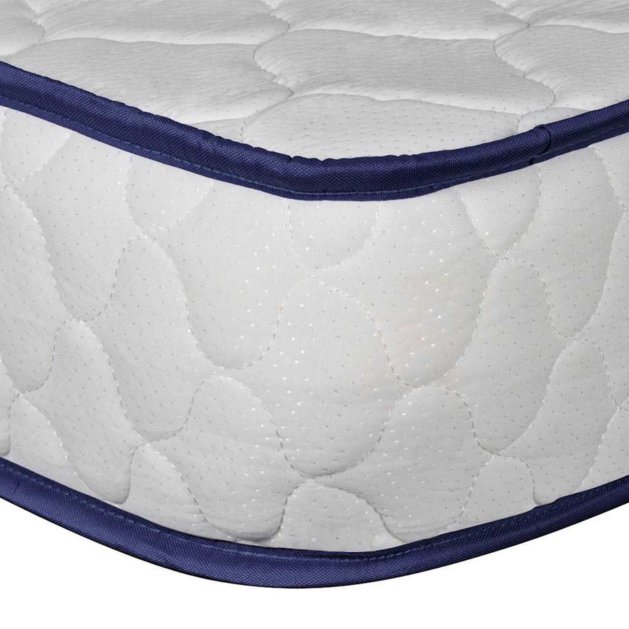 Bed with Memory Foam Mattress White Metal 153x203 cm Queen
