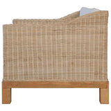 Armchair with Cushions Natural Rattan - Top-Down View