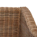 Armchair with Cushions Natural Rattan - Close-Up Angle