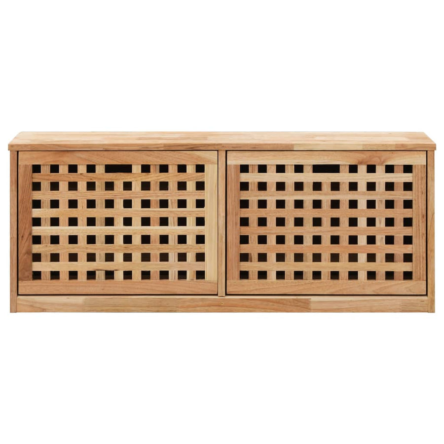 Shoe Storage Bench 94x20x38 cm Solid Walnut Wood
