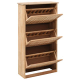 Shoe Storage Cabinet 55x20x104 cm Solid Walnut Wood - Front View